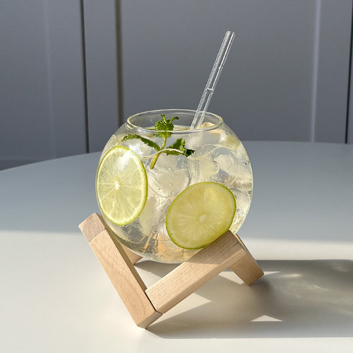 ins风高颜值咖啡玻璃杯夏天喝水