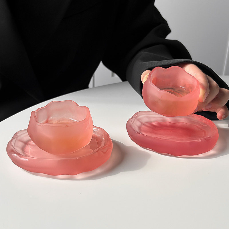 粉磨砂品茗杯主人杯单杯个人专用