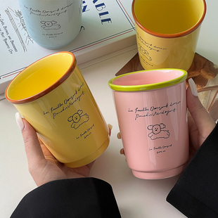 多巴胺小狗陶瓷纸杯造型马克杯早餐杯水杯手握咖啡杯情侣送人礼物