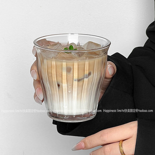 Dirty意式 浓缩拿铁杯果汁杯拉花杯 咖啡杯澳白玻璃杯复古ins风美式