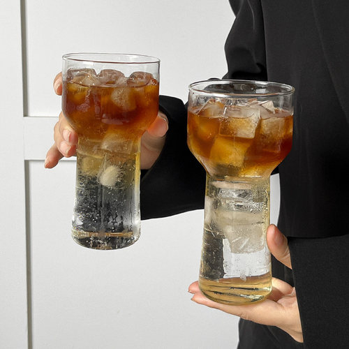 冰美式高级透明火炬杯简约玻璃杯