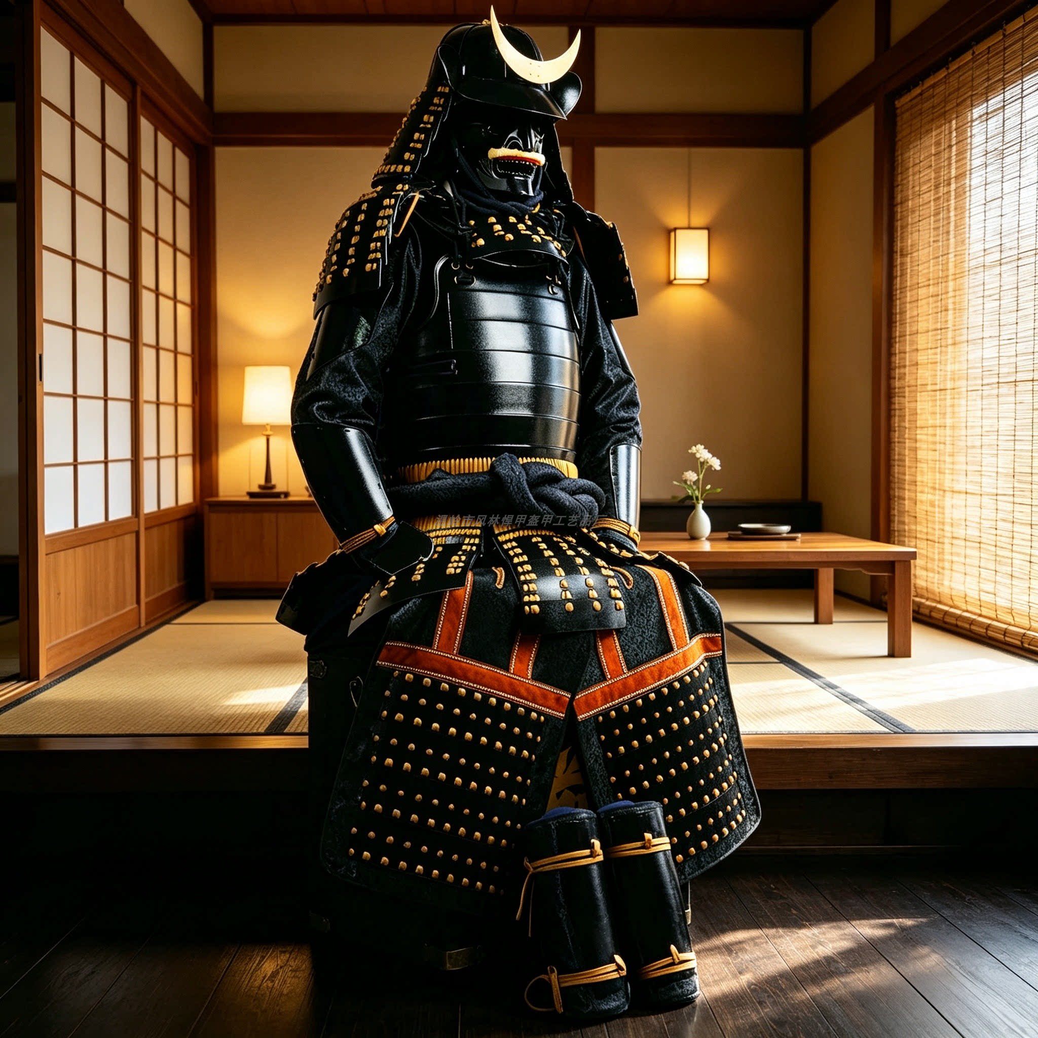 源头工厂手工制作日本武士盔甲等身穿着Cosplay服装家居酒店摆件