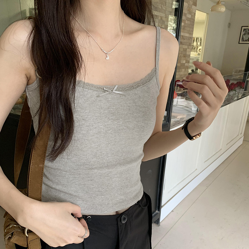 蕾丝拼接吊带背心女夏季度假内搭2025新款纯欲短款设计感显瘦上衣,女装/女士精品,背心吊带,淘宝优惠券,粉丝福利购,淘宝优惠卷