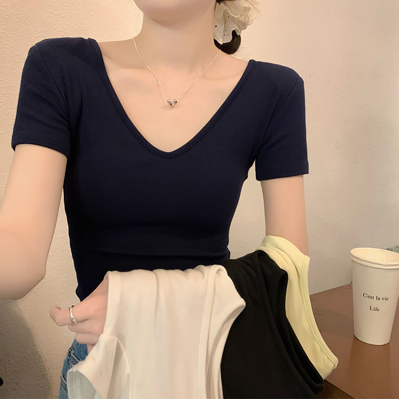辣妹小众短款气质上衣女