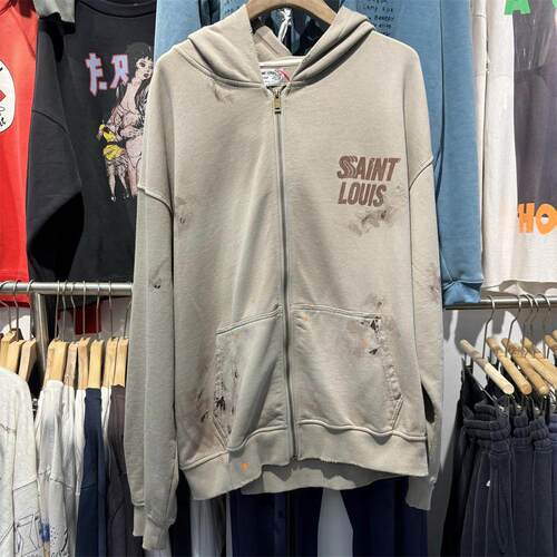 SSSAINTLOUIS美式开衫卫衣