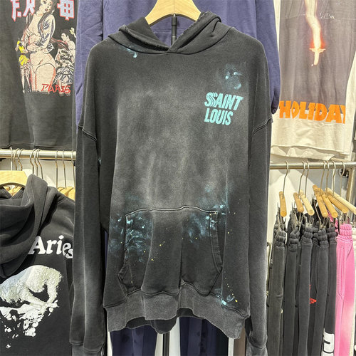SSSAINTLOUIS印花连帽卫衣