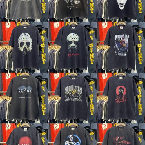 美式复古高街嘻哈做旧短袖T恤