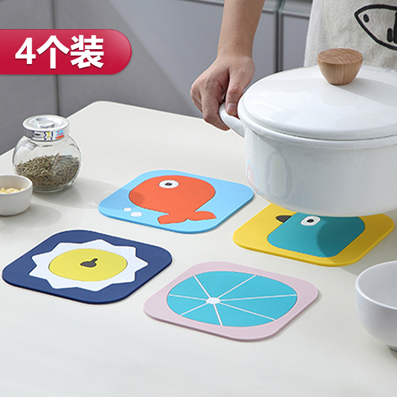 防水小学生家用硅胶餐桌隔热垫