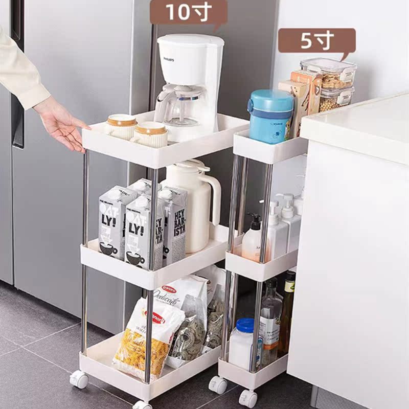 家用落地多层小推车置物架客厅厨房浴室夹缝收纳架子免安装移动高性价比高么？