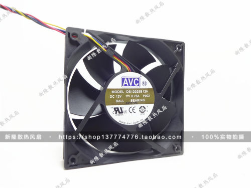 原装AVC 12025 0.75A 散热器台式机cpu风扇12cm 温控DS12025B12H