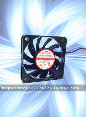 原装捷冷 EVERCOOL EC6010HH12CA 6CM 6010 12V 0.22A 3线风扇