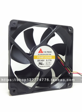 FD481225HB 正品 元山 Y.S.TECH 12025 48V 0.17A 12CM/厘米风扇