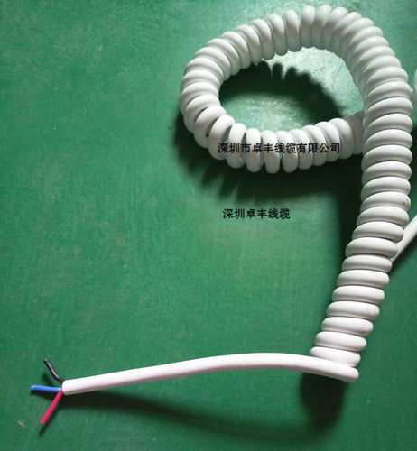 3芯1.5平方 3芯2.5平方PU护套弹簧电线 拉伸长度可订做欢迎咨询