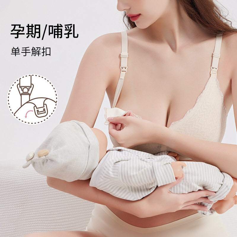 哺乳文胸哺乳内衣夏季薄产后喂奶胸罩怀孕期专用聚拢防下垂孕妇XY
