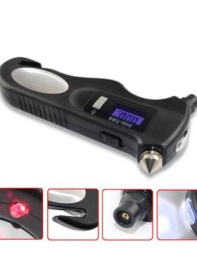 LED救援胎压计数显手电筒多功能
