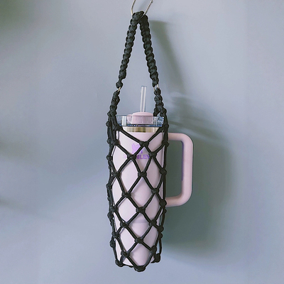 Flipped手作集伞绳冰霸把手杯便携环保编织网兜手提杯套stanley杯