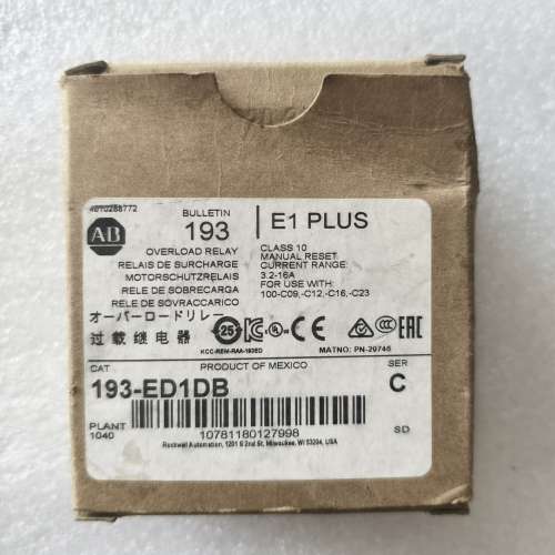 (议价）AB罗克韦尔193-ED1DB热过载继电器3.2-16A