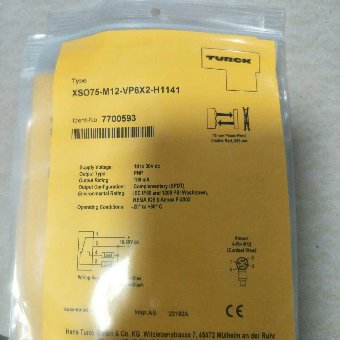 图尔克XSO75-M12-VP6X2-H11议价