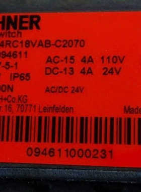 Euchner 094611 安士能安全开关 TZ2LE议价