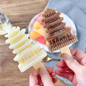 中国风雪糕制作模具硅胶儿童做冰淇淋景区文创阁楼建筑造型冰棒盒