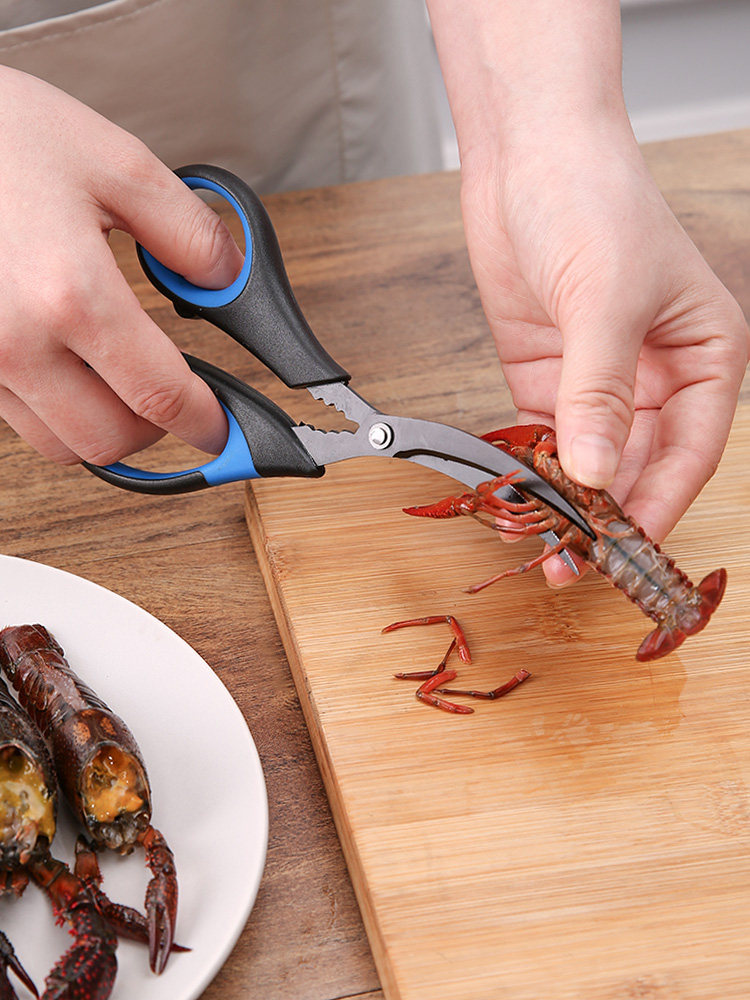 크고 작은 랍스터를 다루기 위한 뾰족한 가위 새우줄을 제거하기 위한 특수 뒷열림 도구 가재 꼬리를 먹는 도구 게 껍질을 벗기는 도구