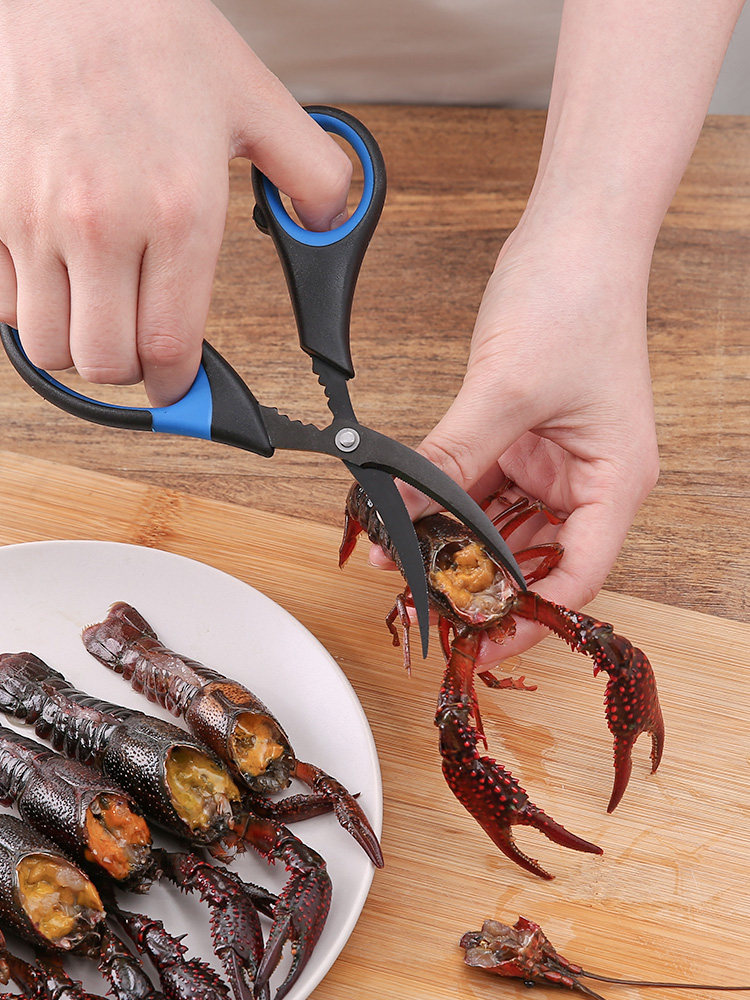 크고 작은 랍스터를 다루기 위한 뾰족한 가위 새우줄을 제거하기 위한 특수 뒷열림 도구 가재 꼬리를 먹는 도구 게 껍질을 벗기는 도구