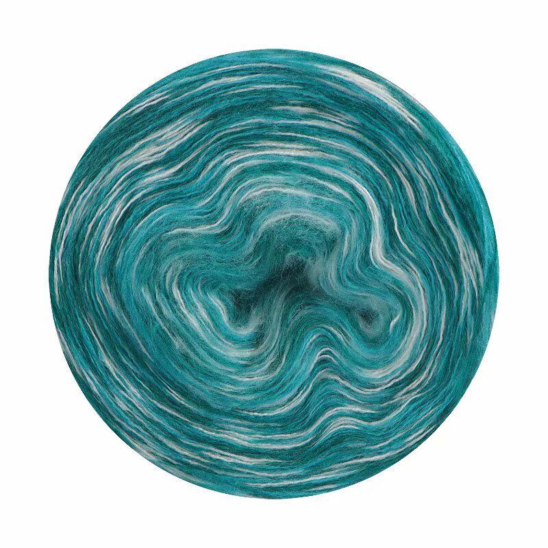 SEGMENT DYED SILK MOHAIR GRADIENT CAKE LINE HAND-KNITTED MEDIUM THICK SMALL MOHAIR STICK NEEDLE SWEATER SHAWL SCARF YARN BALL