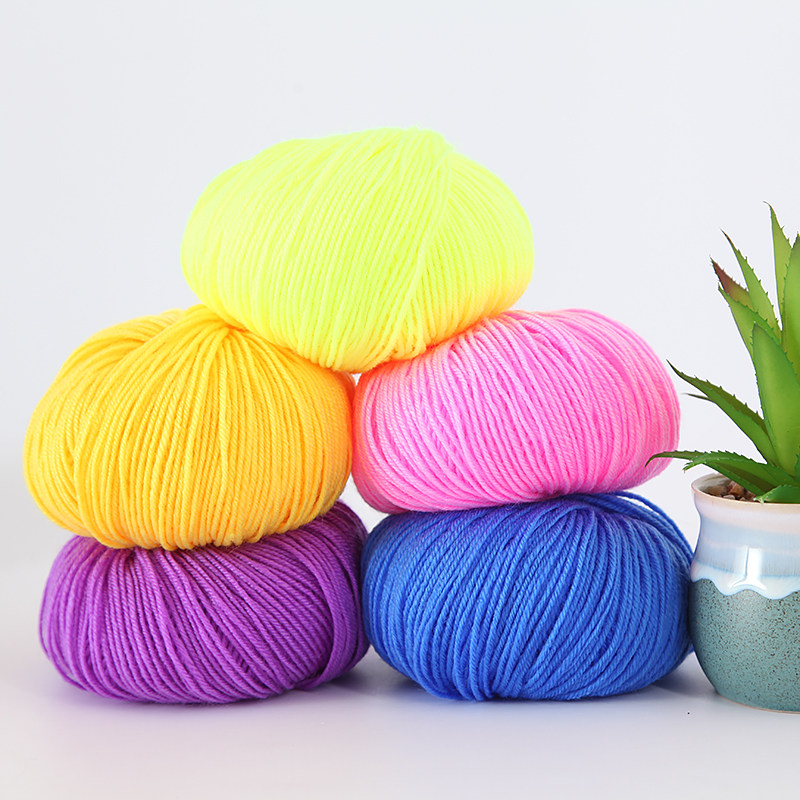 ACRYLIC YARN BALL THICK THREAD HANDMADE DIY KNITTING CROCHET SCARF YARN HOOK COTTON SLIPPERS ACRYLIC BABY YARN