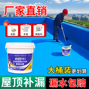 水性聚氨酯防水涂料屋顶补漏材料楼顶裂缝渗水漏水专用防水涂料