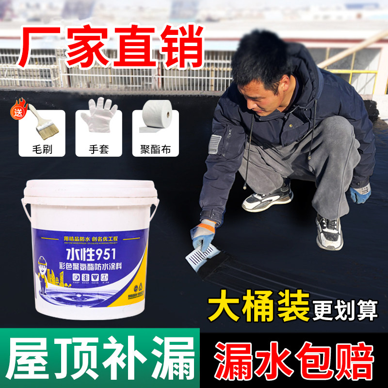 水性聚氨酯防水涂料屋顶补漏材料楼顶裂缝渗水漏水专用油性涂料,基础建材,防水涂料,淘宝优惠券,粉丝福利购,淘宝优惠卷