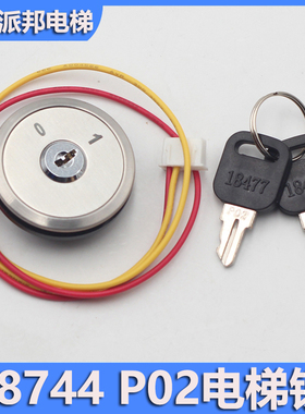 18477 P02 电梯基站锁 可替代A4N19290 电梯司机锁 开孔36MM