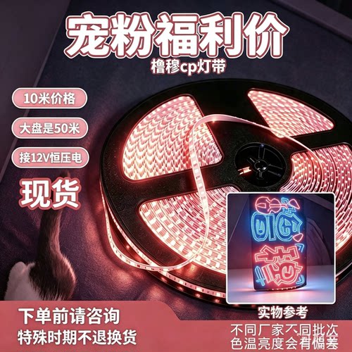 水冰蓝色桃浦粉王橹杰穆祉丞橹穆cp应援灯牌灯带LED超薄折diy材料