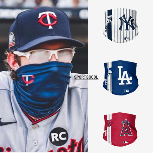 MLB防晒面罩围脖美国棒球LA道奇NY洋基球员运动脖套潮款挡风脖套