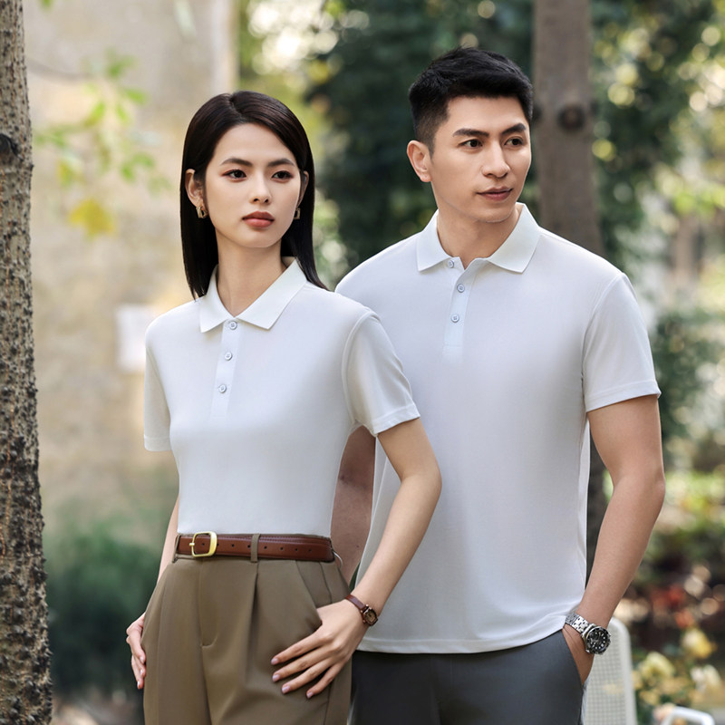 速干POLO衫工作服定制印logo翻领T恤短袖企业工衣文化衫订做刺绣