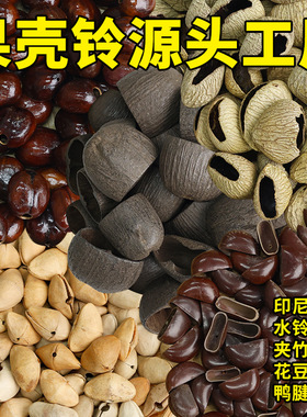 果壳风DIY原料铃材料风铃手摇铃印尼黑果夹竹桃水铃桐鸭键藤手工