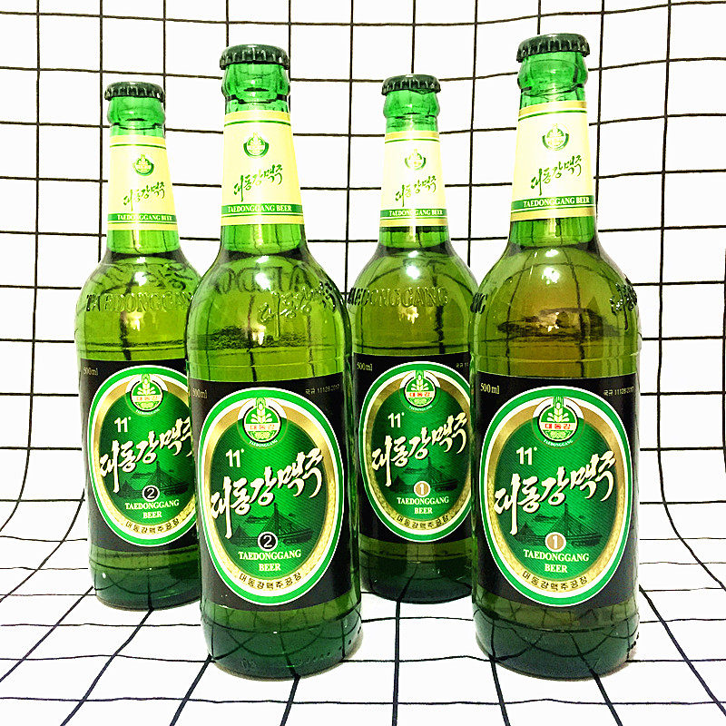 朝鲜大同江啤酒黑2号黄啤朝鲜特产原装进口500ml*12瓶包邮