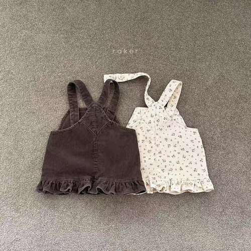 韩版新款婴幼童装女童春秋季可爱洋气灯芯绒背带裙背心连衣裙