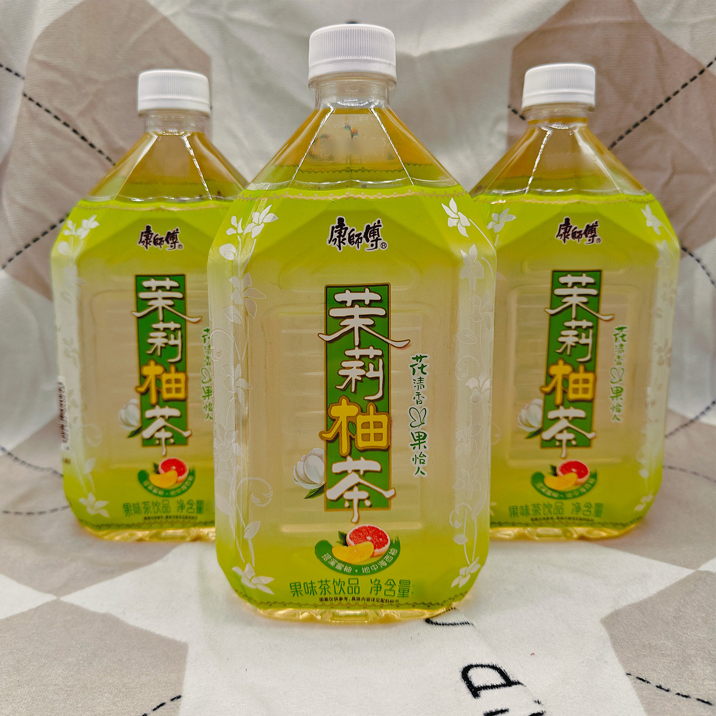康师傅茉莉柚茶1升瓶装分享解渴解暑果味茶饮料饮品聚会清爽饮料