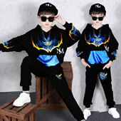 大童男孩炸街卫衣帅气儿童街舞秋装 2026新款 男童衣服时髦套装 童装