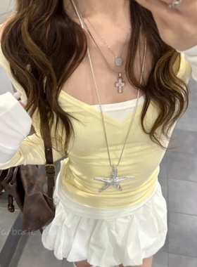 日系ins辣妹银色海星项链