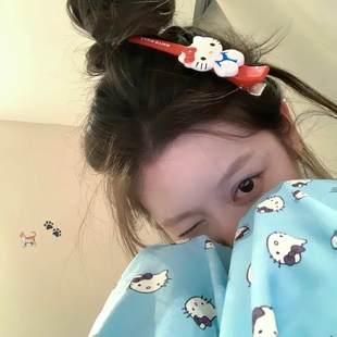 可爱日系Hellokitty卡通发夹猫咪少女心刘海夹甜美长款无痕侧边夹