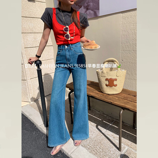 女2026新款 子直筒不贴腿喇叭裤 版 裤 91585 型超好看 iez微喇牛仔裤