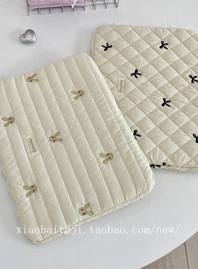 小白兔几 韩国ins平板电脑收纳包可爱刺绣兔子11/13/15寸笔记本