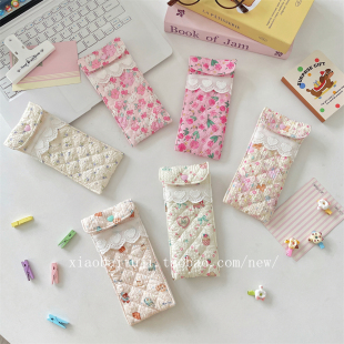 小白兔几 卡通夹棉眼镜袋柔软ins少女便携墨镜袋防压眼镜盒收纳