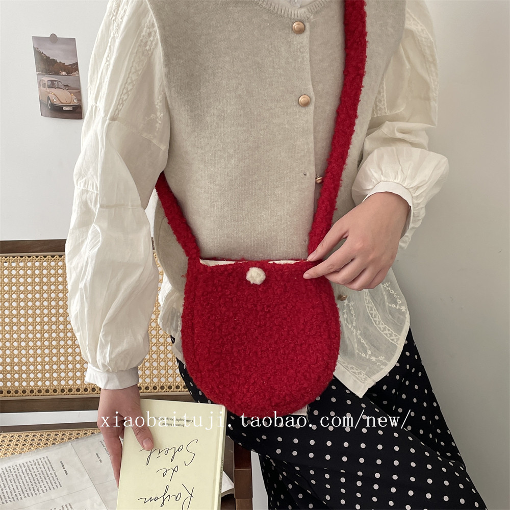 小白兔几 可爱蛋壳包包马卡龙色毛绒椭圆可爱小斜挎单肩包腋下包,箱包皮具/热销女包/男包,腋下包,淘宝优惠券,粉丝福利购,淘宝优惠卷