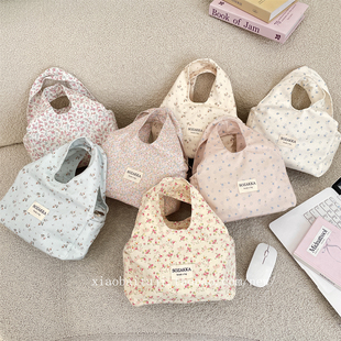 小白兔几 ins田园风饭盒袋上班族午餐手拎包饭盒包大容量手提袋