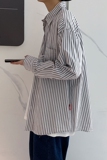 送领带春季港风休闲个性内搭衬衣外穿条纹百搭长袖衬衫男C01/P40，男装衬衫，电商D202-1