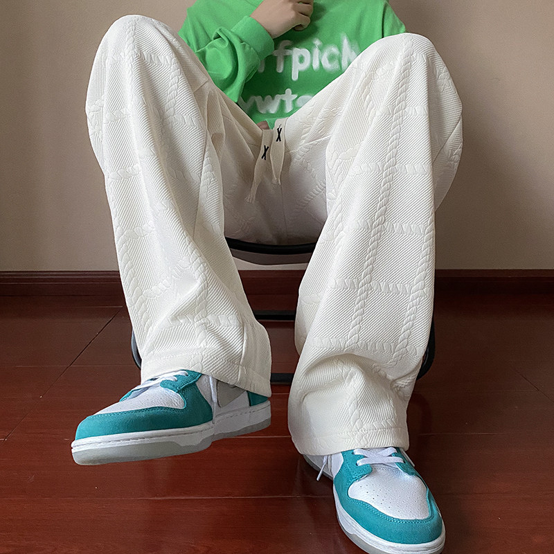 高级感ins长裤男女小众设计感休闲卫裤中性风显瘦休闲裤 V619/P35图片