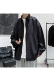 坠感纯色内搭长袖衬衫男港风秋季外穿衬衣C620-P27，男装衬衫，电商D202-1