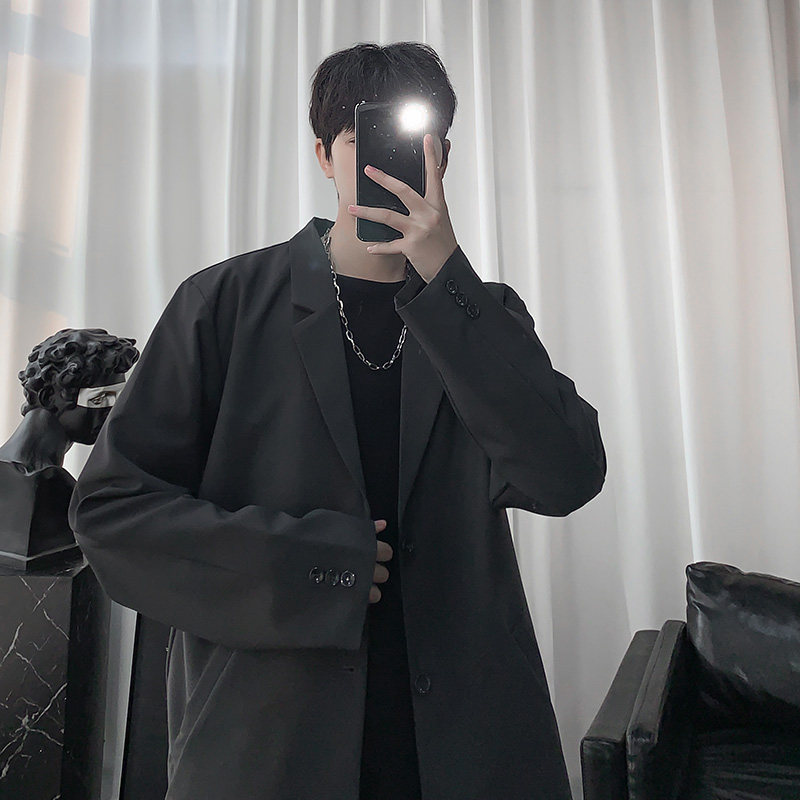冷淡系西装高级男款秋季痞帅cleanfit休闲西服外套发型师潮牌男装图片